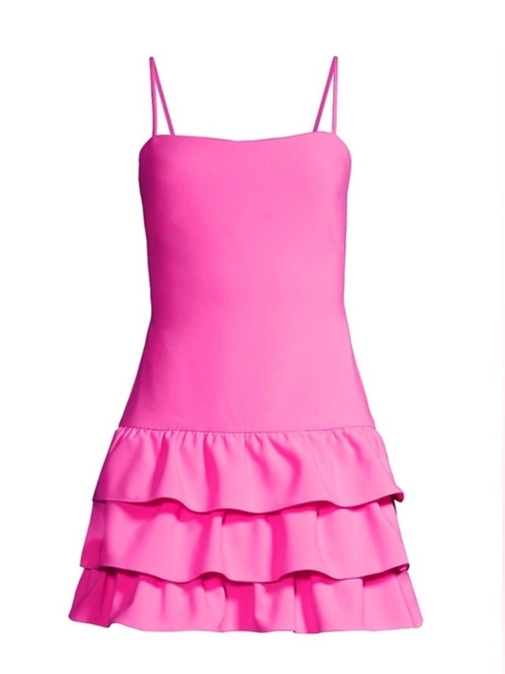 Likely Hot Pink Tiered Mini Dress